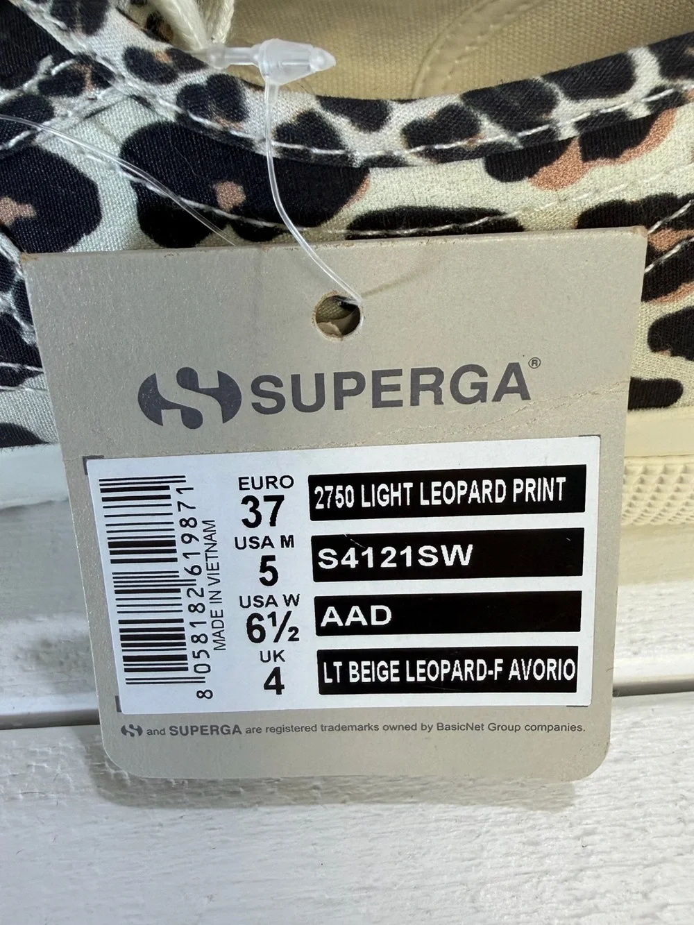 Superga 2750 Light Leopard Print Sneakers Women’s Size 6.5 NWT Canvas Lace Up